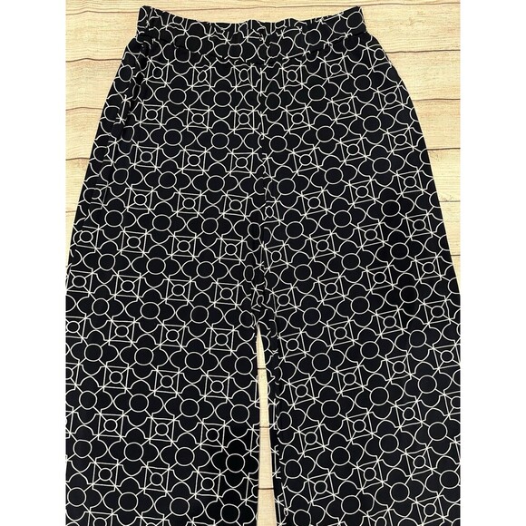 Dressbarn Capri Wide Leg Pull On Printed Stretch Pants Size Large - Picture 2 of 6